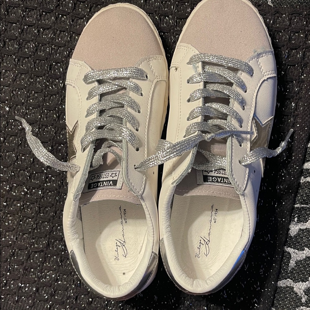 Vintage Havana Women's Sneakers in White and Silver